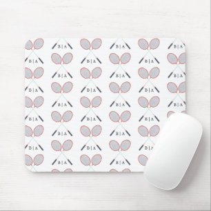 Aangepast monogram badmintonpatroon muismat