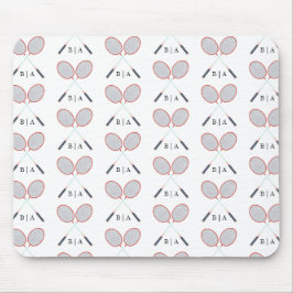 Aangepast monogram badmintonpatroon muismat