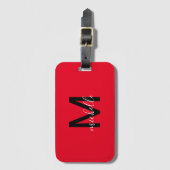 Aangepast monogram bagagelabel (Voorkant (verticaal))
