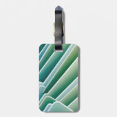 Aangepast Monogram Bagagelabel – Blauw Groen Abstr (Achterkant verticaal)