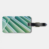 Aangepast Monogram Bagagelabel – Blauw Groen Abstr (Achterkant horizontaal)