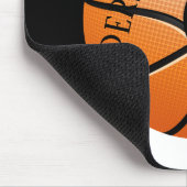 Aangepast monogram Basketball Baller Name Initiaal Muismat (Hoek)