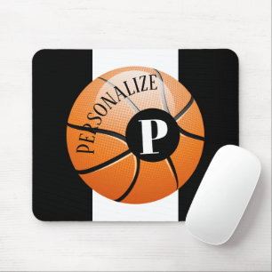 Aangepast monogram Basketball Baller Name Initiaal Muismat
