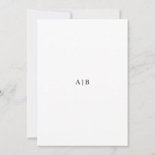 Aangepast monogram bedankkaart