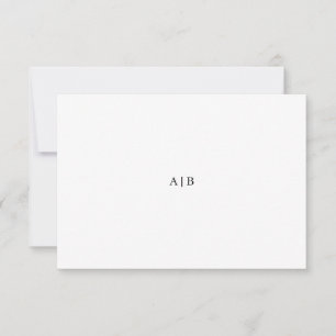 Aangepast monogram bedankkaart