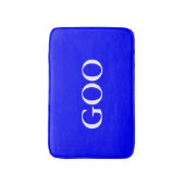 Aangepast monogram blauw badmat (Voorkant Verticaal)