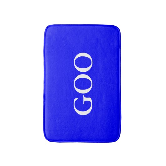 Aangepast monogram blauw badmat (Voorkant Verticaal)