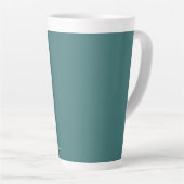 Aangepast monogram, blauw-groen blauwgroen latte mok (Rechterhoek)