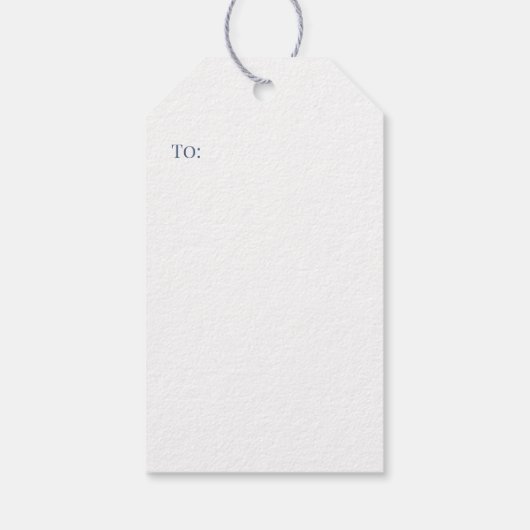 Aangepast Monogram Blauw Hoefijzer, Gepersonalisee Cadeaulabel (Achterkant)