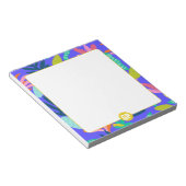 aangepast monogram blauw leuk notitieblok (Schuin)