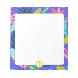 aangepast monogram blauw leuk notitieblok