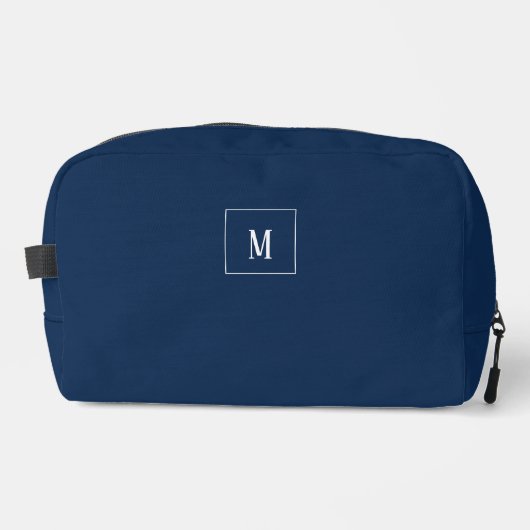 Aangepast monogram, blauw overal toilettasje (Voorkant)