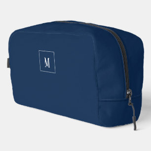 Aangepast monogram, blauw overal toilettasje