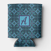 Aangepast Monogram Blauw Paarse Blikjeskoeler (Voorkant)