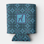 Aangepast Monogram Blauw Paarse Blikjeskoeler (Achterkant)