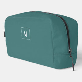 Aangepast monogram, blauwgroen groen overal toilettasje