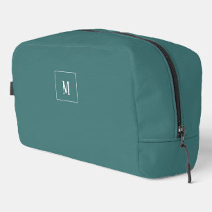 Aangepast monogram, blauwgroen groen overal toilettasje
