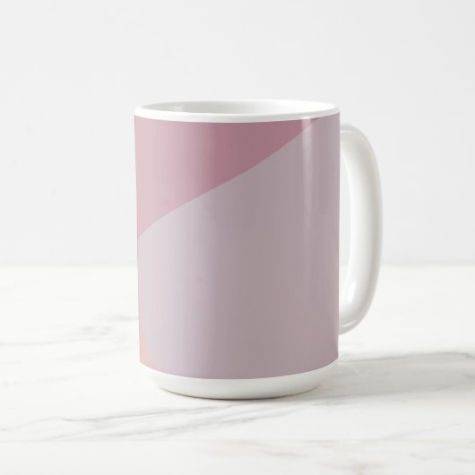 Aangepast monogram, bleek roze tri-tone koffie mok (Voorkant rechts)