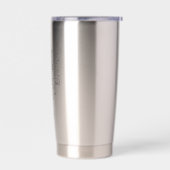 Aangepast monogram bloem zwart eenvoudig geïsoleerde drinkbeker (Links)