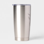 Aangepast monogram bloem zwart eenvoudig geïsoleerde drinkbeker (Rechts)