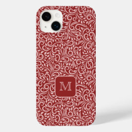Aangepast Monogram Bloemen Blad Patroon Case-Mate iPhone 14 Plus Hoesje
