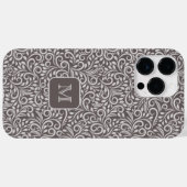 Aangepast Monogram Bloemen Blad Patroon Case-Mate iPhone Case (Achterkant (horizontaal))