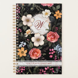 Aangepast Monogram Bloemenplanner Planner