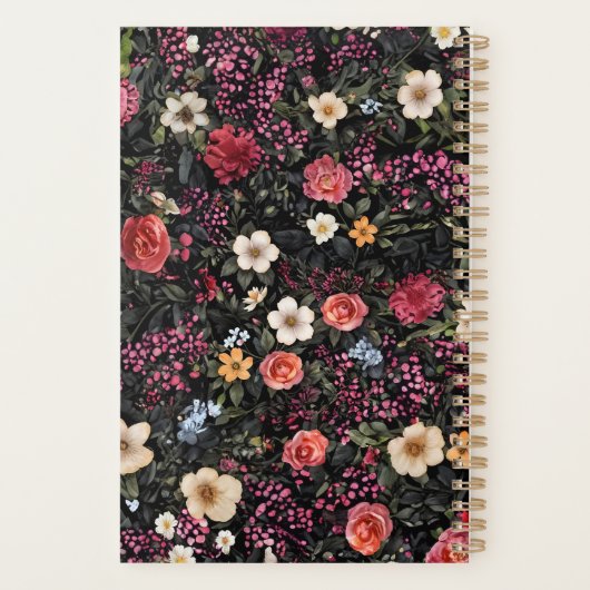 Aangepast Monogram Bloemenplanner Planner (Achterkant)