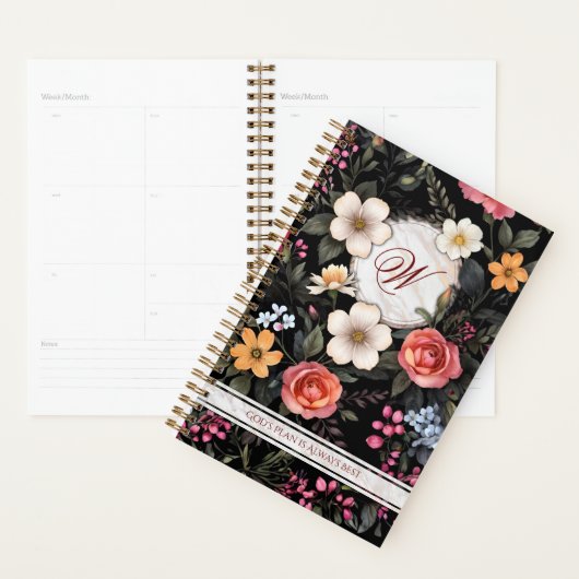 Aangepast Monogram Bloemenplanner Planner (Display)