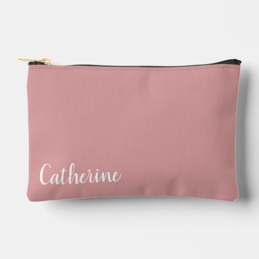 Aangepast monogram, boomgaard roze met script lett etui (Voorkant)