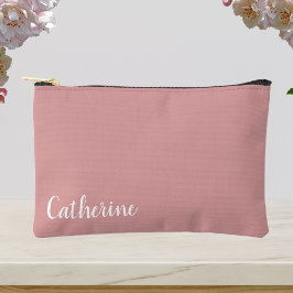 Aangepast monogram, boomgaard roze met script lett etui