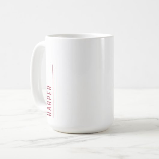 Aangepast monogram, bos groene kerst koffiemok (Voorkant links)