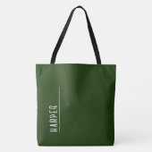 Aangepast monogram, bosgroen XL Tote Bag (Voorkant)