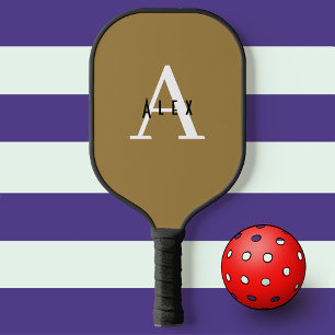 Aangepast monogram Bronze Mist Modern Pickleball Paddle