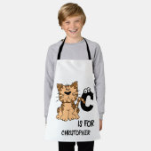 Aangepast monogram C is voor katten die schattig k Schort (Gedragen)