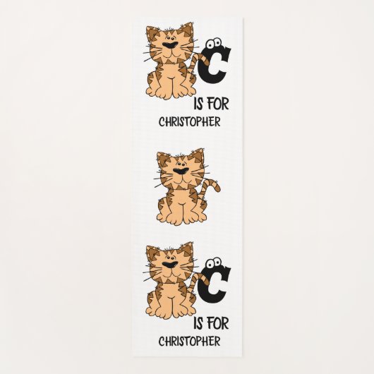 Aangepast monogram C is voor katten die schattig k Yogamat (Voorkant)