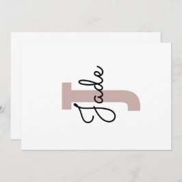 Aangepast Monogram Cadeau voor Namen beginnend met Kaart