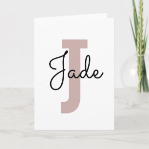 Aangepast Monogram Cadeau voor Namen beginnend met Kaart