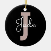 Aangepast Monogram Cadeau voor Namen beginnend met Keramisch Ornament (Voorkant)