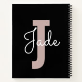 Aangepast Monogram Cadeau voor Namen beginnend met Notitieboek (Achterkant)