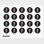 Aangepast Monogram Cadeau voor Namen beginnend met Ronde Sticker (Vel)