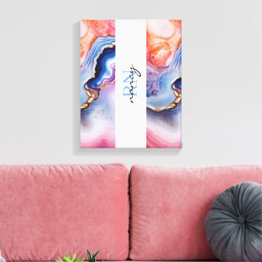 Aangepast monogram canvas afdruk (Insitu (Woonkamer))