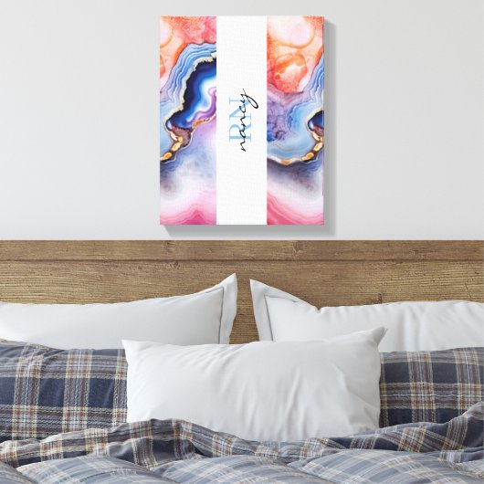 Aangepast monogram canvas afdruk (Insitu (Slaapkamer))