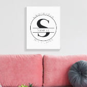 Aangepast monogram canvas afdruk (Insitu (Woonkamer))