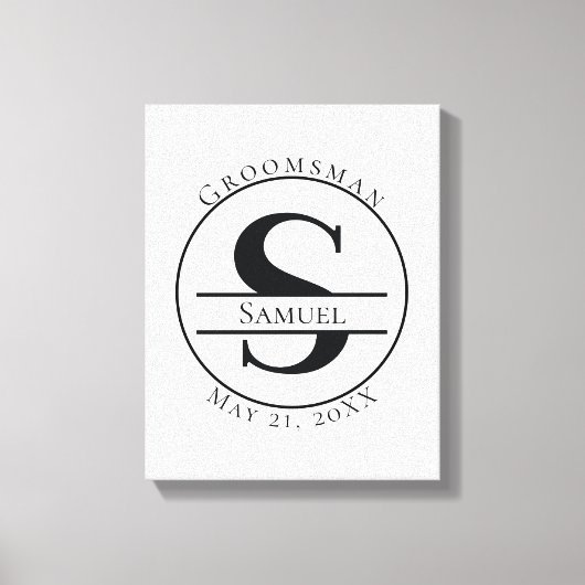 Aangepast monogram canvas afdruk (Voorkant)