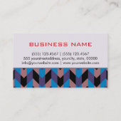 Aangepast monogram Chevron Zigzag Pattern 7 Visitekaartje (Achterkant)
