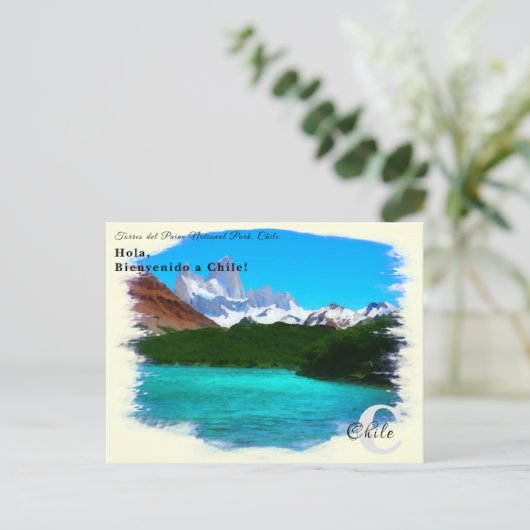 Aangepast monogram Chili in het Lijst van de Wate Briefkaart (Staand voorkant)