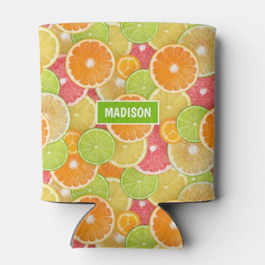 Aangepast monogram Citrus Blikjeskoeler (Achterkant)