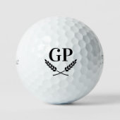 Aangepast monogram crest logo Titleist Pro V1 Golfballen (Voorkant)