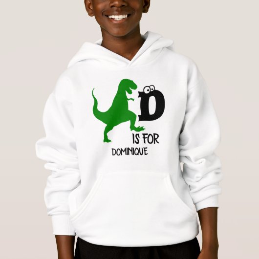 Aangepast monogram D is voor Dinosaur schattige T  (Voorkant)